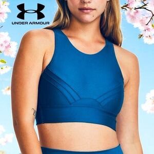 NWOT, Under Armour, Infinity Pintuck Mid Sports Bra – Size XL - Blue 🏃‍♀️‍➡️